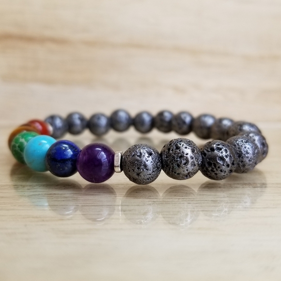 7 Chakra Healing Diffuser Bracelet - Picture 3 of 8